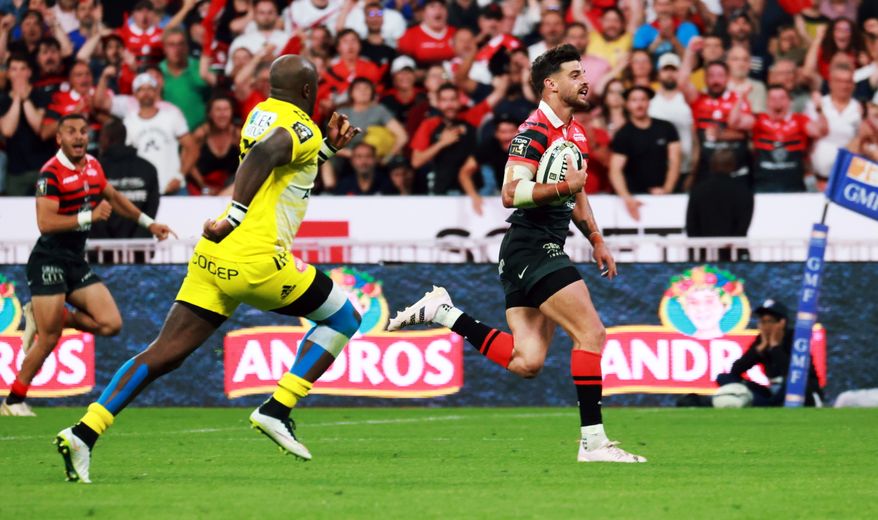 Romain Ntamack a marqué l'essai de la victoire face à La Rochelle en 2023