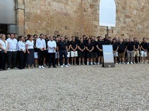 Pro D2 - "Je ne veux pas entendre parler de maintien, c'est quelque chose de restrictif" : Narbonne a présenté ses joueurs aux partenaires, à l'abbaye de Fontfroide
